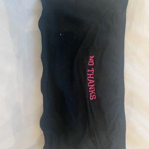 Crop top with graphic writing